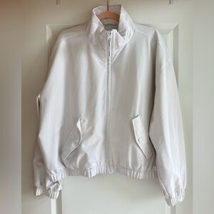 Abercrombie Cropped White Jacket, XL, White